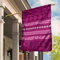 Fiji Marau na Kerisimasi Garden Flag Pink Tapa Masi Inspired Christmas - Polynesian Pride