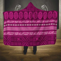 Fiji Marau na Kerisimasi Hooded Blanket Pink Tapa Masi Inspired Christmas LT9 - Polynesian Pride