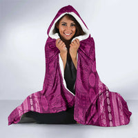 Fiji Marau na Kerisimasi Hooded Blanket Pink Tapa Masi Inspired Christmas LT9 - Polynesian Pride