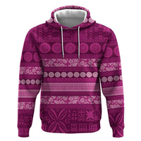 Fiji Marau na Kerisimasi Hoodie Pink Tapa Masi Inspired Christmas - Polynesian Pride