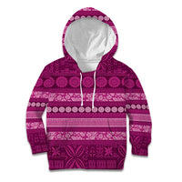 Fiji Marau na Kerisimasi Kid Hoodie Pink Tapa Masi Inspired Christmas - Polynesian Pride