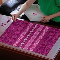 Fiji Marau na Kerisimasi Puzzle Pink Tapa Masi Inspired Christmas LT9 - Polynesian Pride
