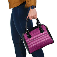 Fiji Marau na Kerisimasi Shoulder Handbag Pink Tapa Masi Inspired Christmas LT9 - Polynesian Pride