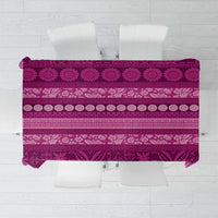Fiji Marau na Kerisimasi Tablecloth Pink Tapa Masi Inspired Christmas LT9 Pink - Polynesian Pride