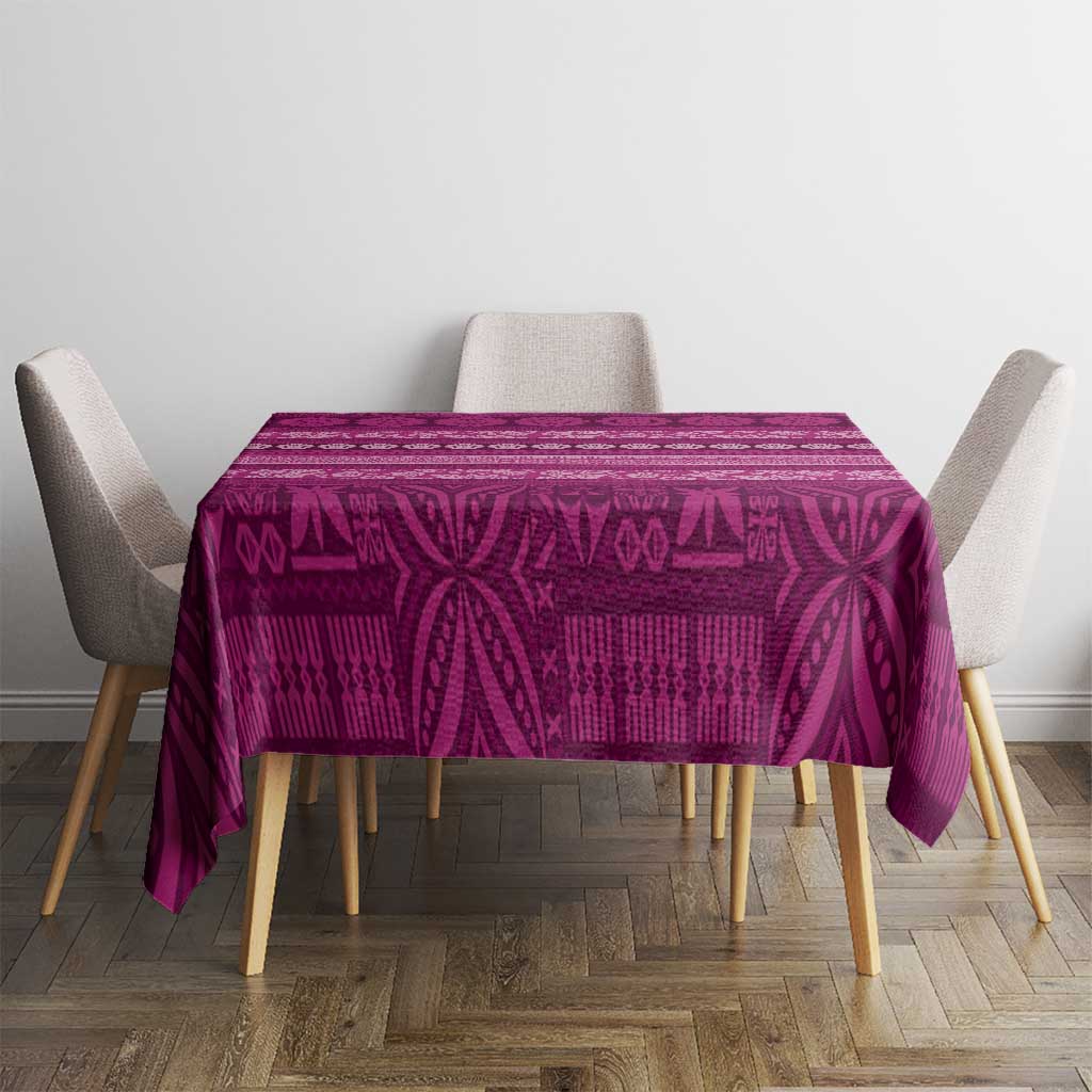 Fiji Marau na Kerisimasi Tablecloth Pink Tapa Masi Inspired Christmas LT9 - Polynesian Pride