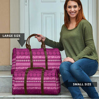 Fiji Marau na Kerisimasi Travel Bag Pink Tapa Masi Inspired Christmas LT9 - Polynesian Pride