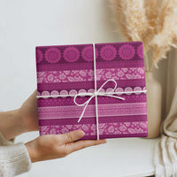 Fiji Marau na Kerisimasi Wrapping Paper Pink Tapa Masi Inspired Christmas LT9 - Polynesian Pride