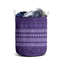 Fiji Marau na Kerisimasi Laundry Basket Purple Tapa Masi Inspired Christmas LT9 - Polynesian Pride