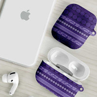 Fiji Marau na Kerisimasi AirPods Case Purple Tapa Masi Inspired Christmas LT9 - Polynesian Pride