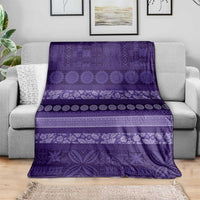 Fiji Marau na Kerisimasi Blanket Purple Tapa Masi Inspired Christmas - Polynesian Pride