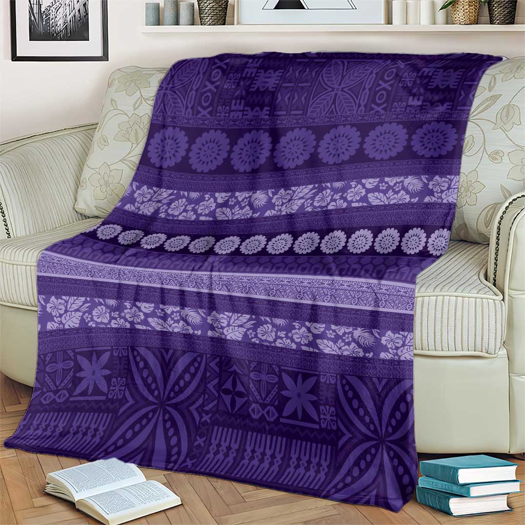 Fiji Marau na Kerisimasi Blanket Purple Tapa Masi Inspired Christmas - Polynesian Pride