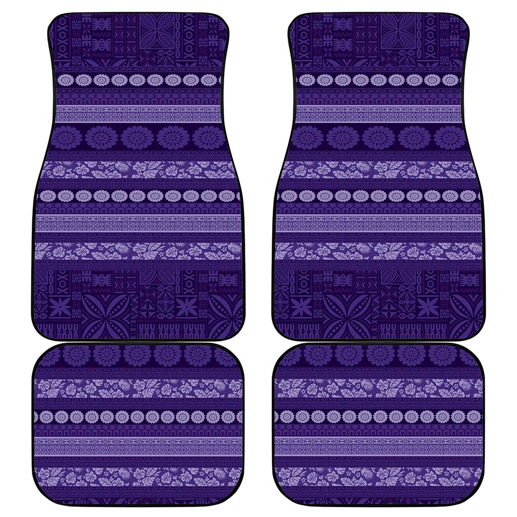 Fiji Marau na Kerisimasi Car Mats Purple Tapa Masi Inspired Christmas LT9 - Polynesian Pride