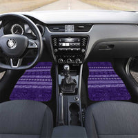 Fiji Marau na Kerisimasi Car Mats Purple Tapa Masi Inspired Christmas LT9 Set 2pcs - Front Purple - Polynesian Pride