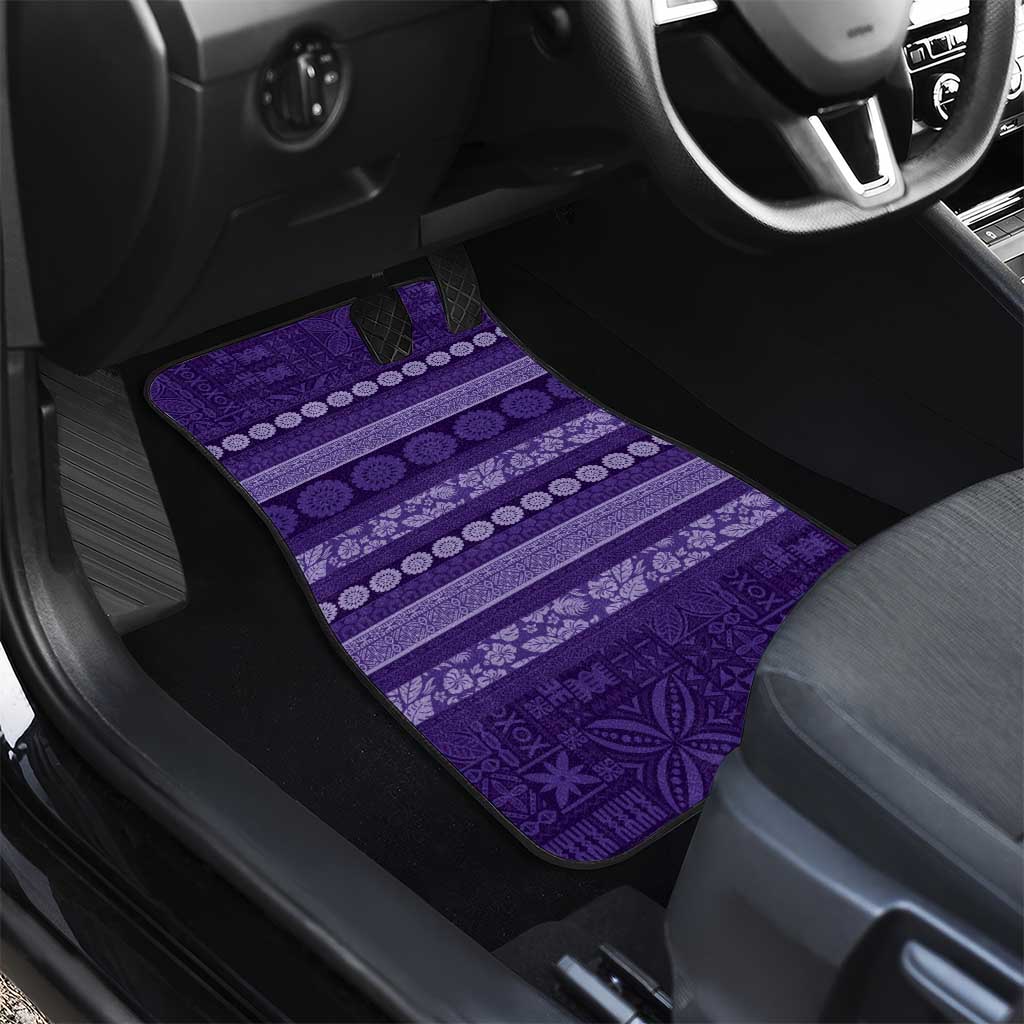 Fiji Marau na Kerisimasi Car Mats Purple Tapa Masi Inspired Christmas LT9 - Polynesian Pride