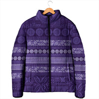 Fiji Marau na Kerisimasi Padded Jacket Purple Tapa Masi Inspired Christmas LT9 - Polynesian Pride