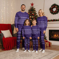 Fiji Marau na Kerisimasi Christmas Pajama Set Purple Tapa Masi Inspired Christmas LT9 - Polynesian Pride