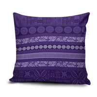 Fiji Marau na Kerisimasi Pillow Cover Purple Tapa Masi Inspired Christmas - Polynesian Pride
