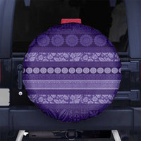 Fiji Marau na Kerisimasi Spare Tire Cover Purple Tapa Masi Inspired Christmas - Polynesian Pride