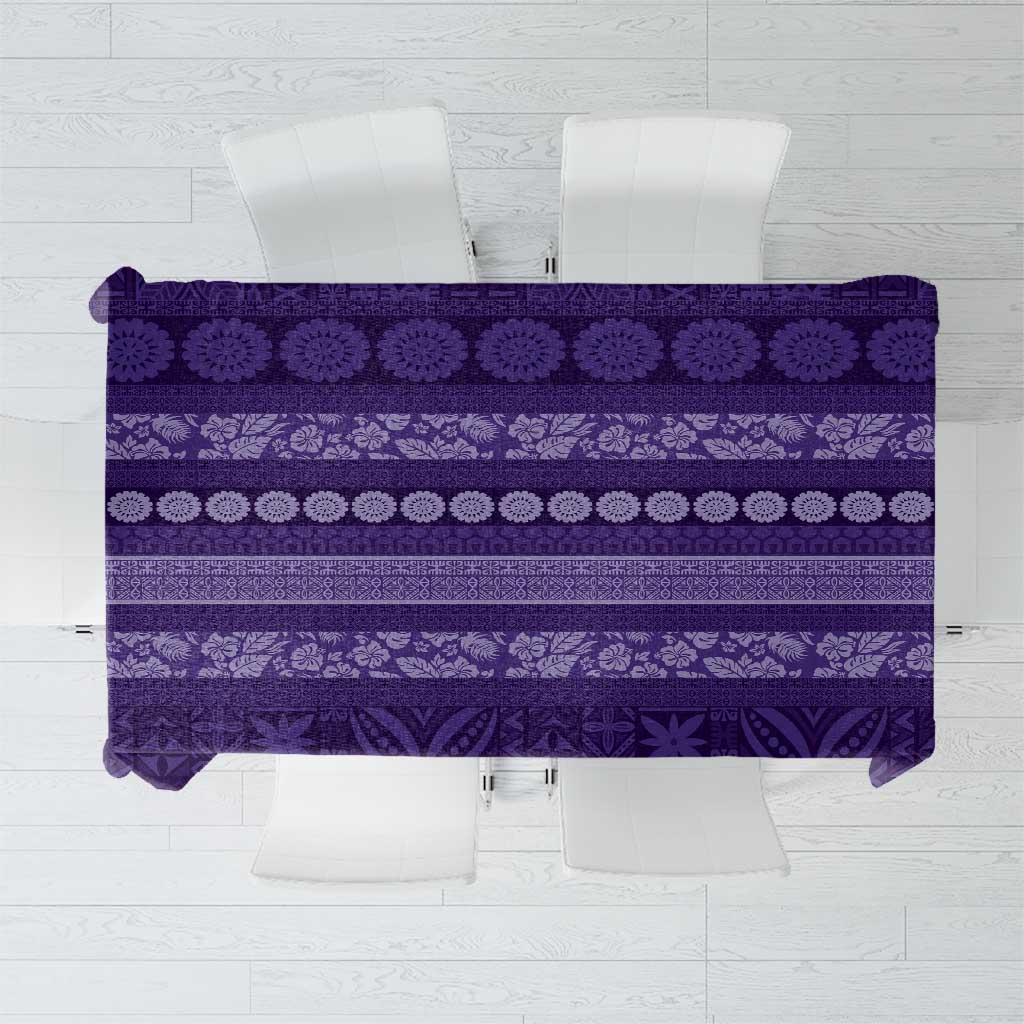 Fiji Marau na Kerisimasi Tablecloth Purple Tapa Masi Inspired Christmas LT9 Purple - Polynesian Pride