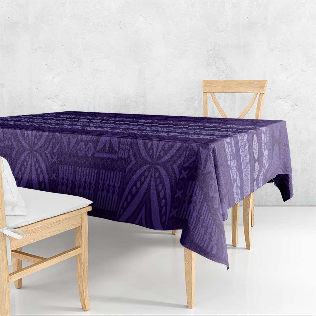 Fiji Marau na Kerisimasi Tablecloth Purple Tapa Masi Inspired Christmas LT9 - Polynesian Pride