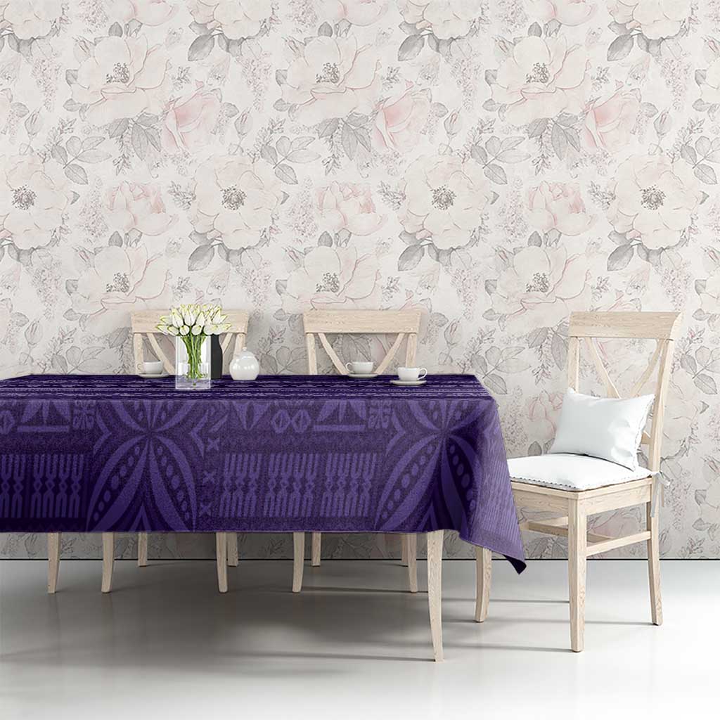 Fiji Marau na Kerisimasi Tablecloth Purple Tapa Masi Inspired Christmas LT9 - Polynesian Pride