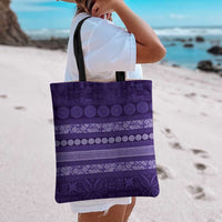 Fiji Marau na Kerisimasi Tote Bag Purple Tapa Masi Inspired Christmas - Polynesian Pride