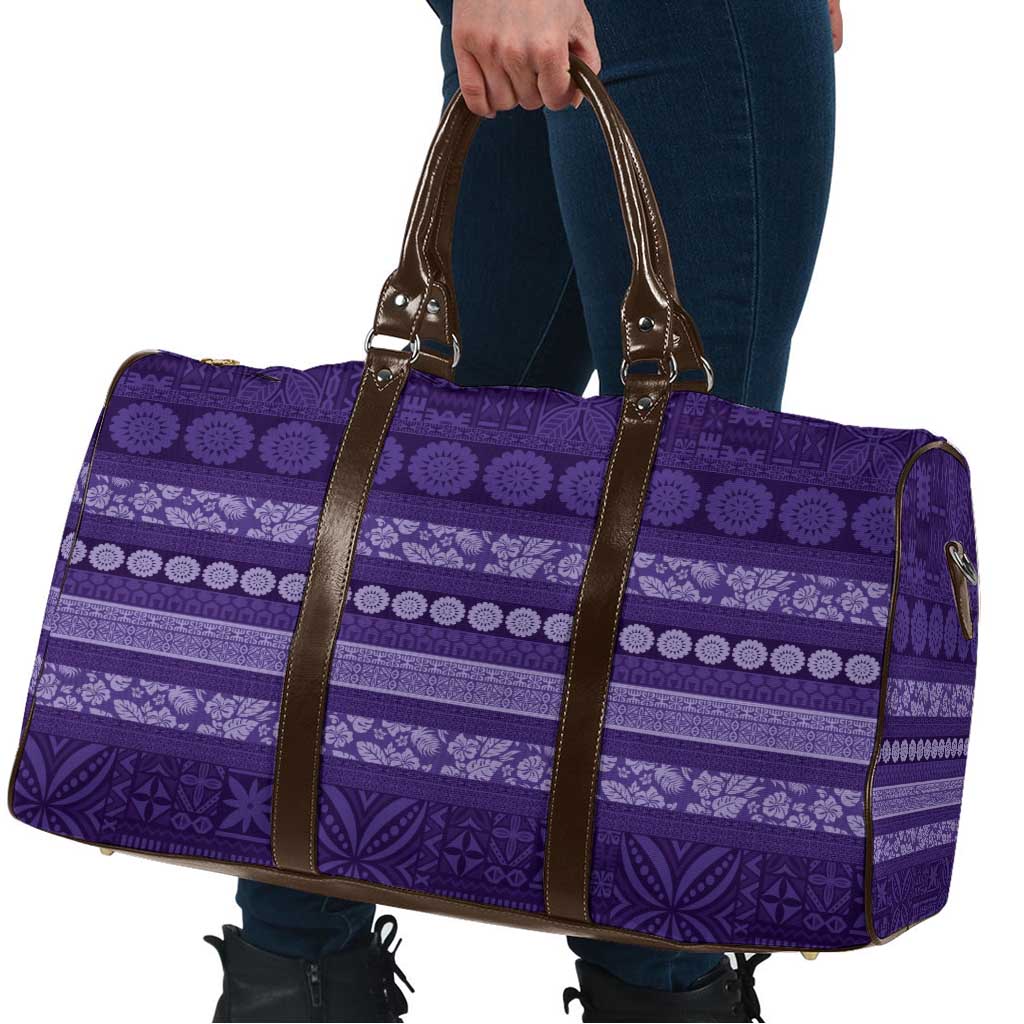 Fiji Marau na Kerisimasi Travel Bag Purple Tapa Masi Inspired Christmas LT9 - Polynesian Pride