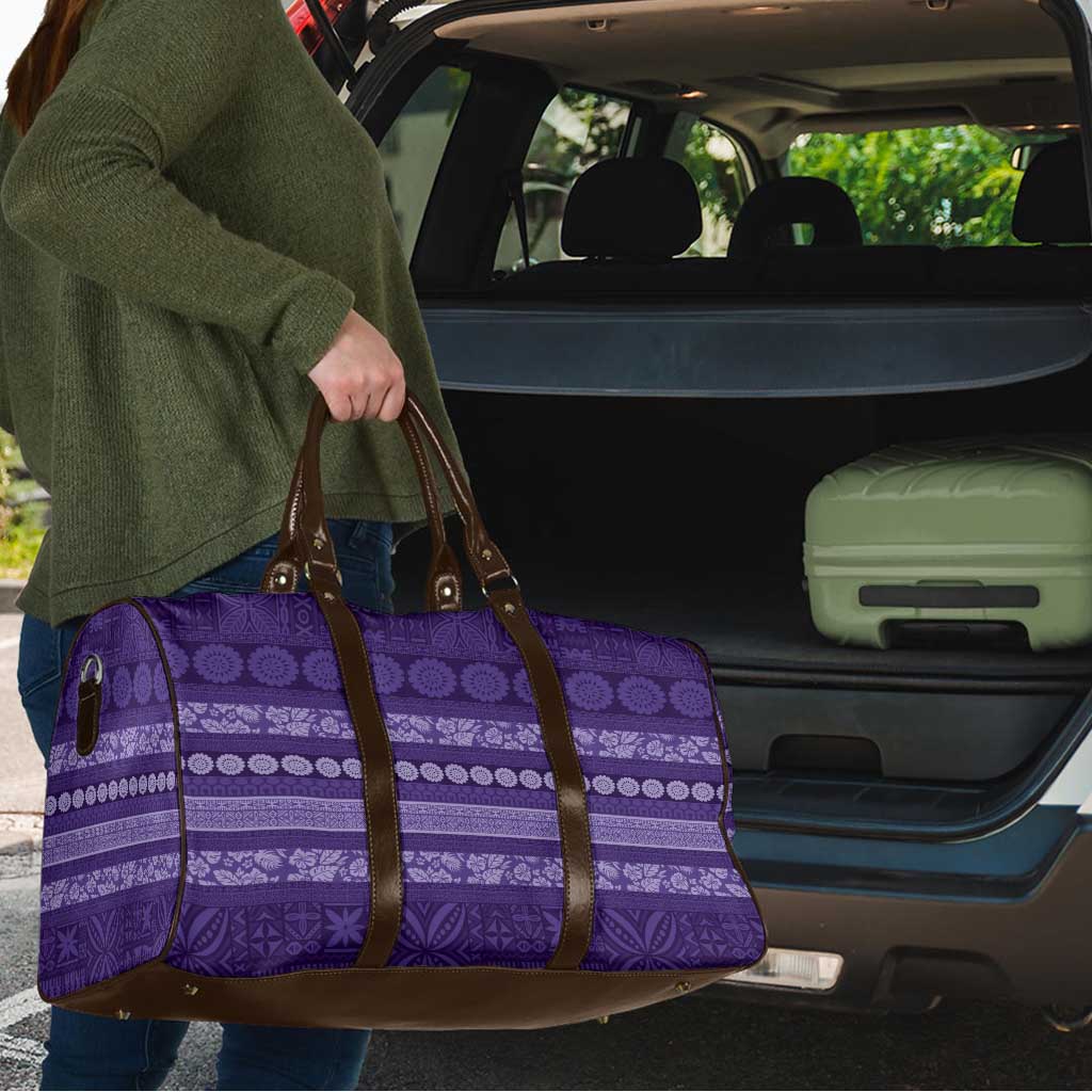 Fiji Marau na Kerisimasi Travel Bag Purple Tapa Masi Inspired Christmas LT9 - Polynesian Pride