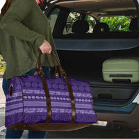 Fiji Marau na Kerisimasi Travel Bag Purple Tapa Masi Inspired Christmas LT9 - Polynesian Pride