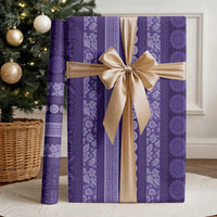 Fiji Marau na Kerisimasi Wrapping Paper Purple Tapa Masi Inspired Christmas LT9 - Polynesian Pride
