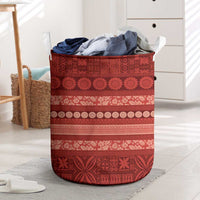 Fiji Marau na Kerisimasi Laundry Basket Red Tapa Masi Inspired Christmas LT9 Red - Polynesian Pride