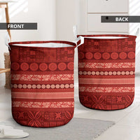 Fiji Marau na Kerisimasi Laundry Basket Red Tapa Masi Inspired Christmas LT9 - Polynesian Pride