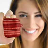 Fiji Marau na Kerisimasi AirPods Case Red Tapa Masi Inspired Christmas LT9 - Polynesian Pride