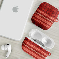 Fiji Marau na Kerisimasi AirPods Case Red Tapa Masi Inspired Christmas LT9 - Polynesian Pride