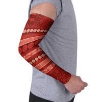 Fiji Marau na Kerisimasi Arm Sleeves Red Tapa Masi Inspired Christmas LT9 - Polynesian Pride