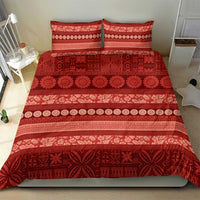 Fiji Marau na Kerisimasi Bedding Set Red Tapa Masi Inspired Christmas - Polynesian Pride
