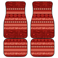 Fiji Marau na Kerisimasi Car Mats Red Tapa Masi Inspired Christmas LT9 - Polynesian Pride