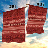 Fiji Marau na Kerisimasi Garden Flag Red Tapa Masi Inspired Christmas - Polynesian Pride
