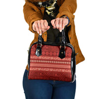 Fiji Marau na Kerisimasi Shoulder Handbag Red Tapa Masi Inspired Christmas LT9 One Size Red - Polynesian Pride