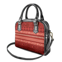 Fiji Marau na Kerisimasi Shoulder Handbag Red Tapa Masi Inspired Christmas LT9 - Polynesian Pride