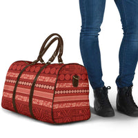 Fiji Marau na Kerisimasi Travel Bag Red Tapa Masi Inspired Christmas LT9 - Polynesian Pride