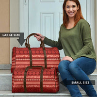 Fiji Marau na Kerisimasi Travel Bag Red Tapa Masi Inspired Christmas LT9 - Polynesian Pride