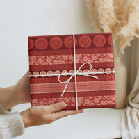 Fiji Marau na Kerisimasi Wrapping Paper Red Tapa Masi Inspired Christmas LT9 - Polynesian Pride