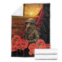 Maori Kiwi Soldier Fern Tattoo ANZAC Day Blanket Lest We Forget LT9 - Polynesian Pride