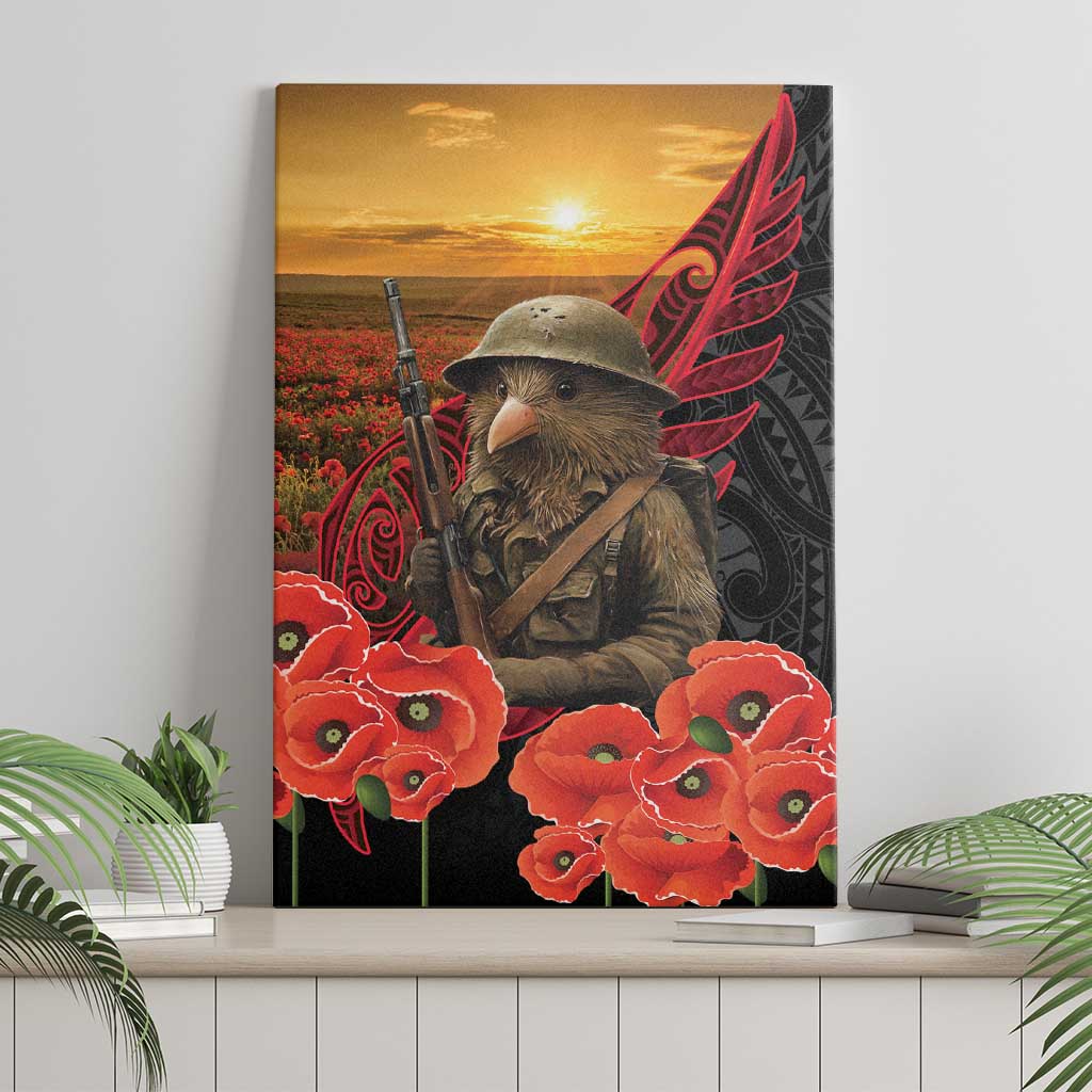 Maori Kiwi Soldier Fern Tattoo ANZAC Day Canvas Wall Art Lest We Forget LT9 - Polynesian Pride