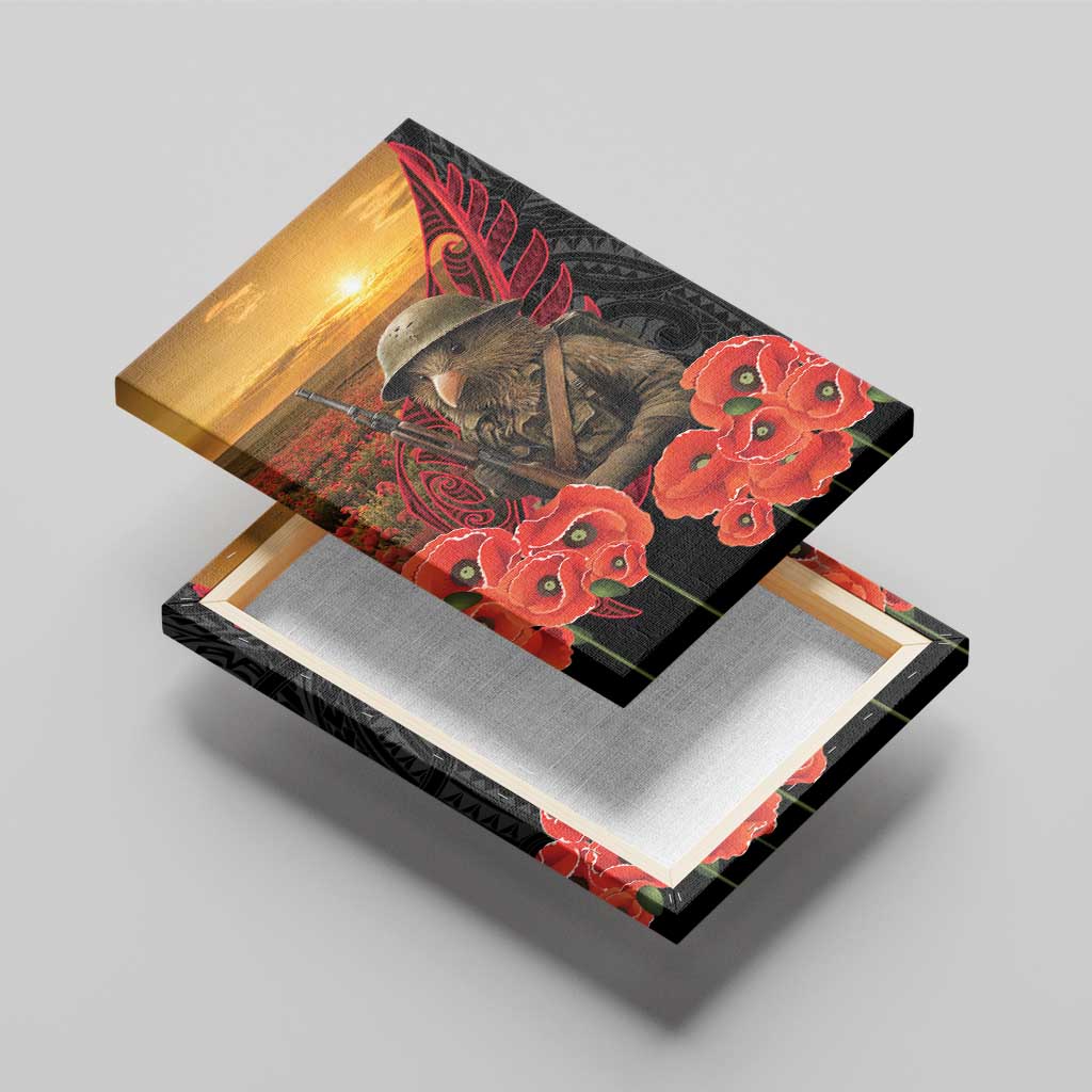 Maori Kiwi Soldier Fern Tattoo ANZAC Day Canvas Wall Art Lest We Forget LT9 - Polynesian Pride