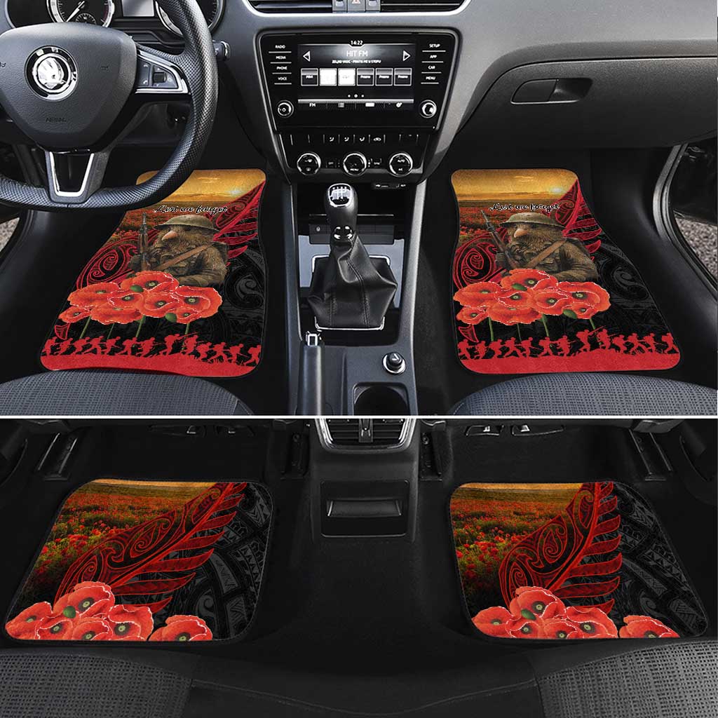 Maori Kiwi Soldier Fern Tattoo ANZAC Day Car Mats Lest We Forget