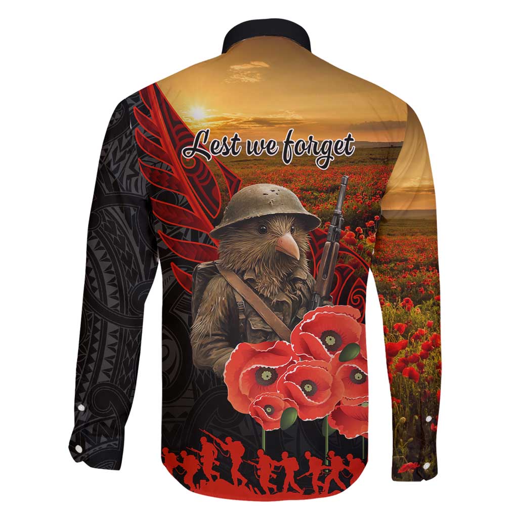 Maori Kiwi Soldier Fern Tattoo ANZAC Day Family Matching Mermaid Dress and Hawaiian Shirt Lest We Forget