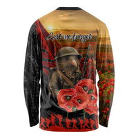 Maori Kiwi Soldier Fern Tattoo ANZAC Day Long Sleeve Shirt Lest We Forget LT9 - Polynesian Pride