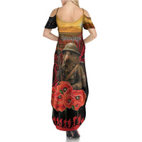Maori Kiwi Soldier Fern Tattoo ANZAC Day Summer Maxi Dress Lest We Forget LT9 - Polynesian Pride